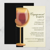 Invitation À Thème De Vin Élégante Du Parti De L'E (Devant / Derrière)