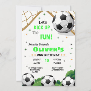 Invitation à thème du 2e anniversaire de football