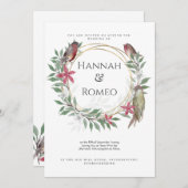 Invitation à thème du mariage de Noël (Devant / Derrière)