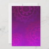 Invitation à thème du parti indien (Dos)