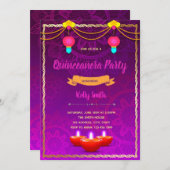 Invitation à thème du parti indien (Devant / Derrière)