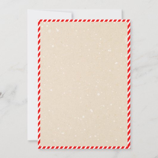 Invitation à thème du train de Noël (Dos)