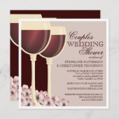 Invitation À Thème Du Vin Wedding shower En Couple (Devant / Derrière)