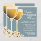 Invitation À Thème Du Vin Wedding shower En Couple (Devant / Derrière)