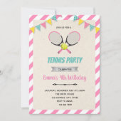 Invitation à thème fille de tennis (Devant)