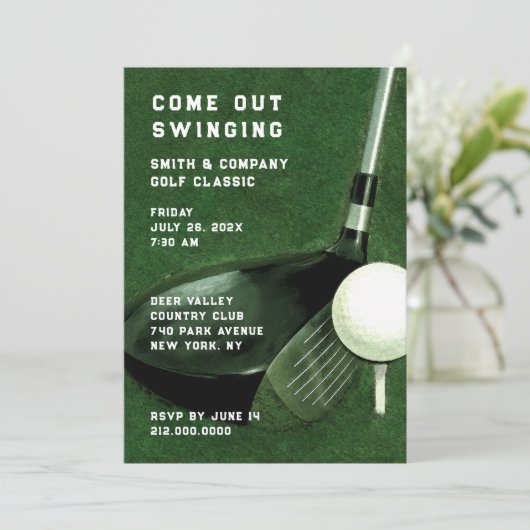 Invitation À Thème Golf (Debout devant)