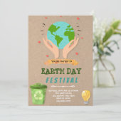 Invitation à thème Jour de l'terre (Debout devant)