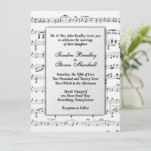 Invitation à thème Mariage de la musique (Debout devant)