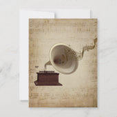 Invitation à thème Mariage de musique antique (Dos)