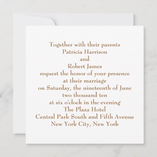 Invitation à thème Mariage Kiss (Dos)