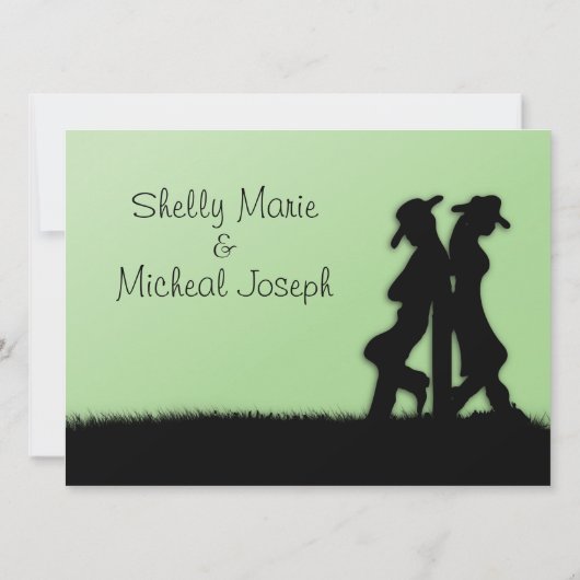 Invitation à thème Mariage occidental (Dos)