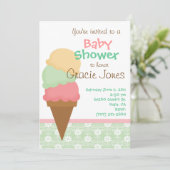 Invitation à thème Pink & Green Ice Cream (Debout devant)