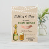 Invitation à thème pour la douche à bulles et à br (Debout devant)