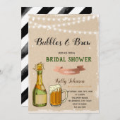 Invitation à thème pour la douche à bulles et à br (Devant / Derrière)