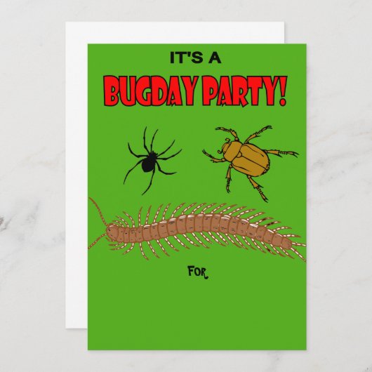 Invitation à thème pour la fête d'anniversaire de  (Devant / Derrière)