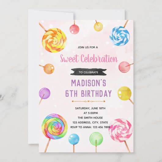 Invitation à thème pour la soirée gourmande (Devant)