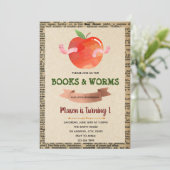 Invitation à thème pour les vers de livre (Debout devant)