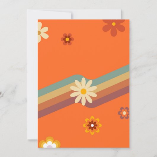 Invitation à thème rétro les années 70 puissance d (Dos)