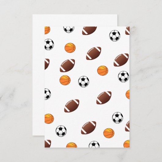 Invitation à thème sportif (Devant / Derrière)