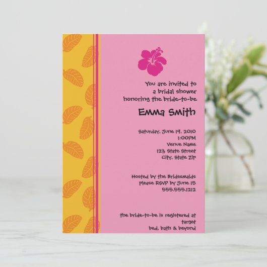 Invitation à thème tropical (Debout devant)