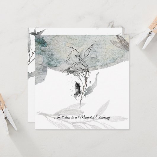 Invitation A thoughtfully designed sympathy card (Devant/Arrière en situation)