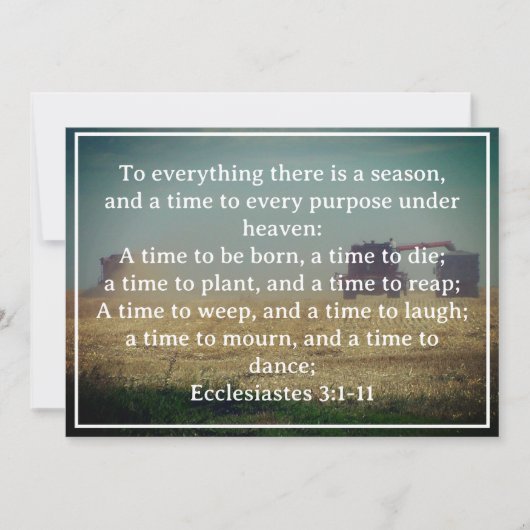 Invitation "A Time to Reap" se combine au Mémorial des fermie (Devant)