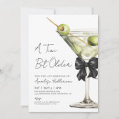 Invitation A Tini Bit Older Bow Martini Birthday Party (Devant)