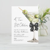 Invitation A Tini Bit Older Bow Martini Birthday Party (Debout devant)