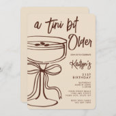 Invitation A Tini Bit Older Espresso Martini 21st Birthday (Devant / Derrière)