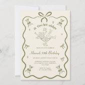 Invitation A Tini Bit Older Espresso Martini Bow Birthday  (Devant)