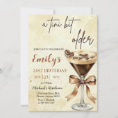 Invitation A Tini Bit Older Expresso Martini Birthday Party (Devant)
