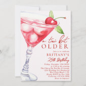 Invitation A Tini Bit Older Martini Cocktail Birthday For Her (Devant)