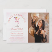 Invitation A Tini Bit Older Martini Forty & Fabulous Birthday (Devant)