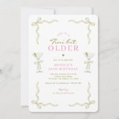 Invitation A Tini Bit Older Pink & Green 30th Birthday Party (Devant)