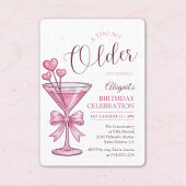 Invitation A Tini Bit Older Pink Martini Cocktail Birthday 