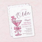 Invitation A Tini Bit Older Pink Martini Cocktail Birthday 