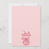 Invitation A Tini Bit Older Pink Red Cherry Martini Birthday (Dos)