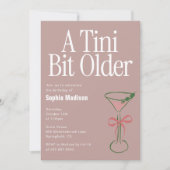 Invitation A Tini Bit Older Retro Birthday (Devant)