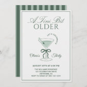 Invitation A Tini Bit Older Sage 30th Martini Birthday (Devant / Derrière)
