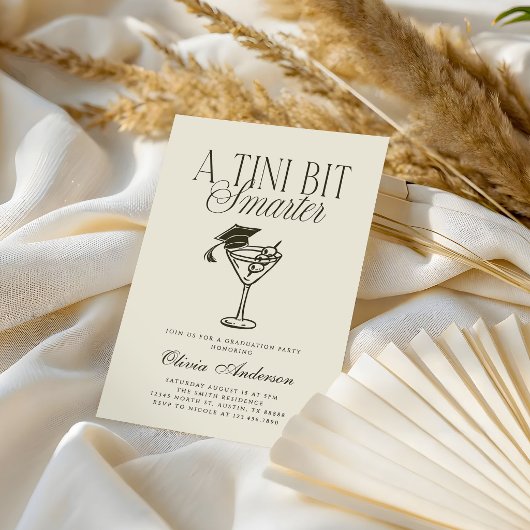 Invitation A Tini Bit Smarter Green Graduation