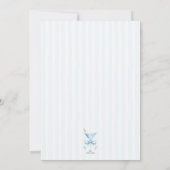 Invitation A Tini One Blue Bow Stripes Boy Baby Shower (Dos)