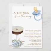 Invitation A Tini One Blue Paci Espresso Martini Baby Shower (Devant)