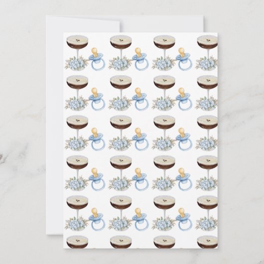 Invitation A Tini One Blue Paci Espresso Martini Baby Shower (Dos)