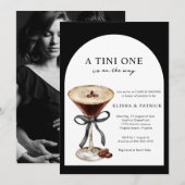 Invitation A Tini One Is on the Way Photo Couples Shower  (Devant / Derrière)