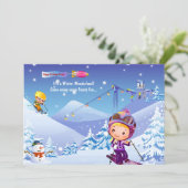 Invitation À Tot De Ski De Neige (Debout devant)