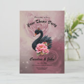 Invitation A touch of rose and swan's glow.  (Debout devant)