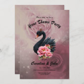 Invitation A touch of rose and swan's glow.  (Devant / Derrière)