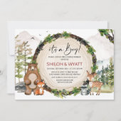 Invitation à tout événement Animaux de la forêt (Devant)
