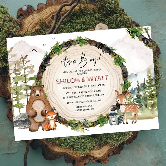 Invitation à tout événement Animaux de la forêt