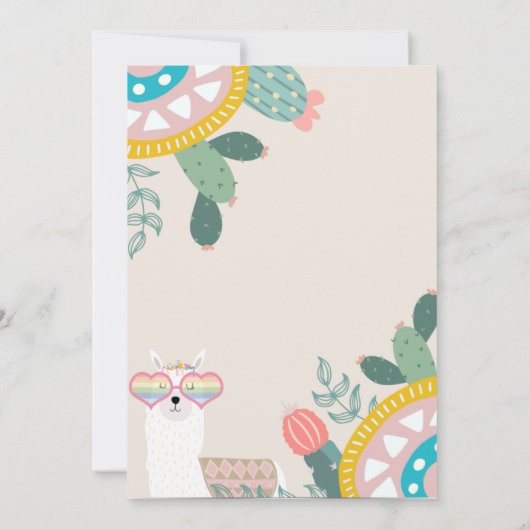 Invitation à tout événement Llama (Dos)